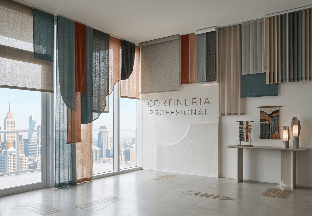 Ambiente con cortinas y persianas de Cortinería Nacional