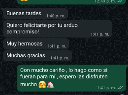 Cliente felicita al equipo por el compromiso y el resultado